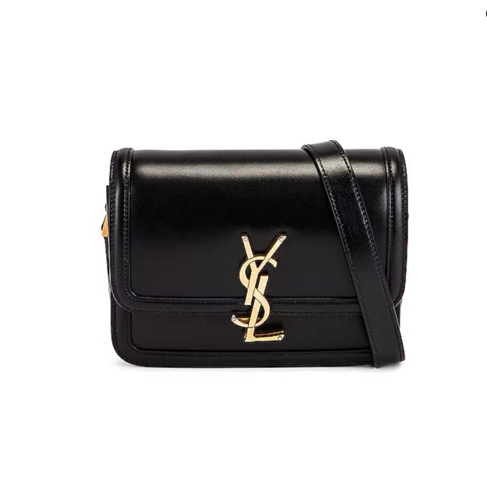 Saint Laurent Small Solferino Satchel Bag- Lacquard patent black- new - Picture 2 of 9